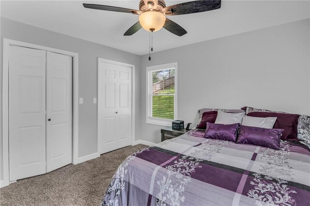 835 N 83rd Dr, Kansas City, KS 66112 - bedroom featuring carpet floors, baseboards, and a ceiling fan