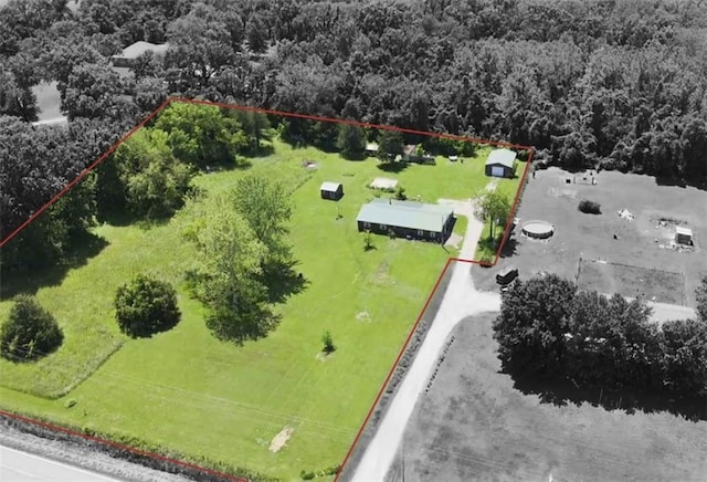 14948 E Stokes Rd, Nevada, MO 64772 - view of property location featuring property boundaries highlighted and a heavily wooded area
