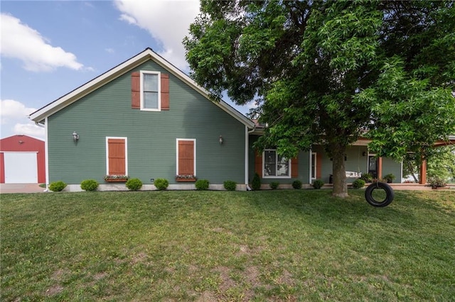 16805 266th Rd, Atchison, KS 66002 - view of front of home with a front yard and an outdoor structure