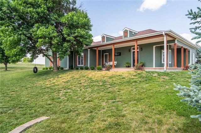 16805 266th Rd, Atchison, KS 66002 - view of front of house with a front lawn and a porch