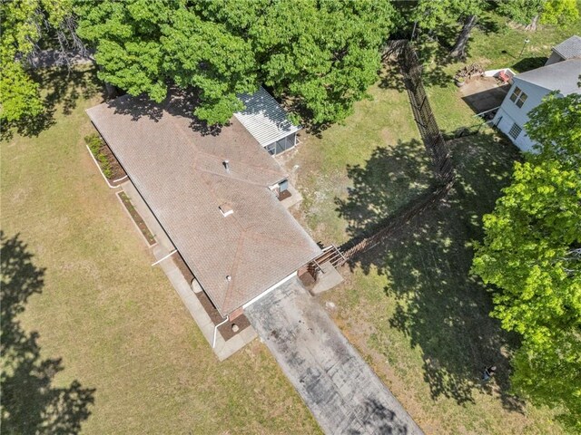 view from above of property