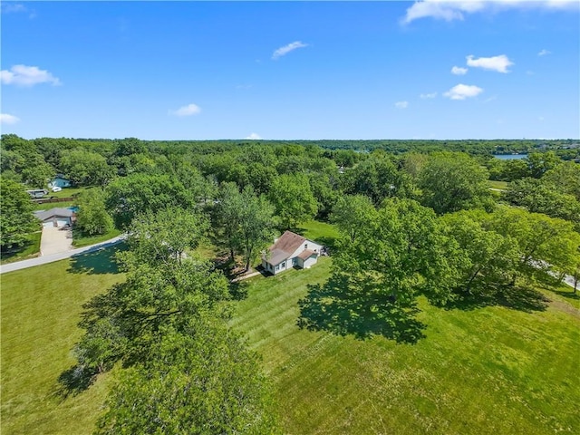 1717 NE Luther Rd, Lees Summit, MO 64086 - view from above of property with a heavily wooded area