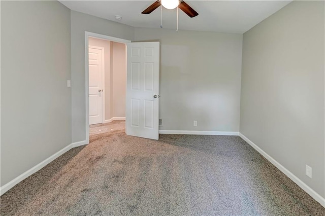 16253 W Briarwood Ct, Olathe, KS 66062 - unfurnished bedroom with carpet floors, baseboards, and ceiling fan