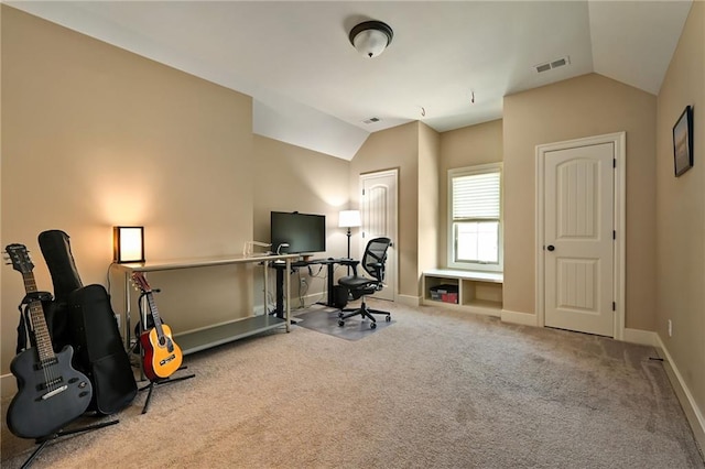 15601 Windsor St, Overland Park, KS 66224 - office space featuring vaulted ceiling, baseboards, and carpet floors