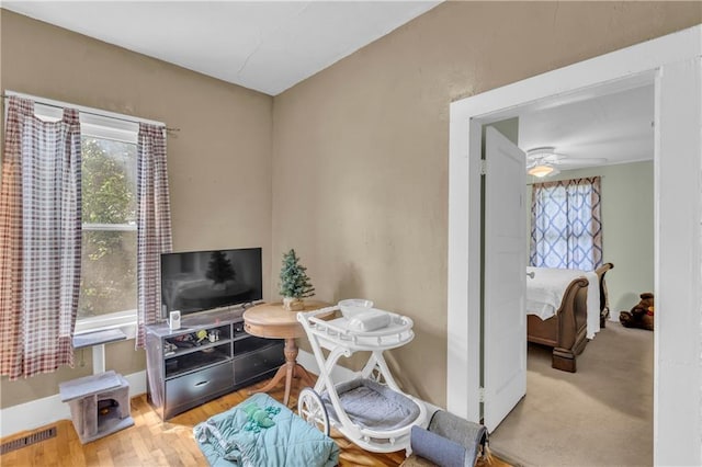 living room featuring plenty of natural light