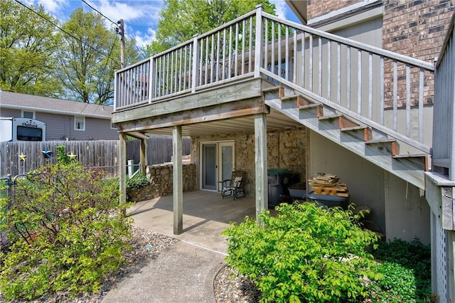 1014 SW Twilight Ln, Blue Springs, MO 64015 - view of patio / terrace featuring a wooden deck