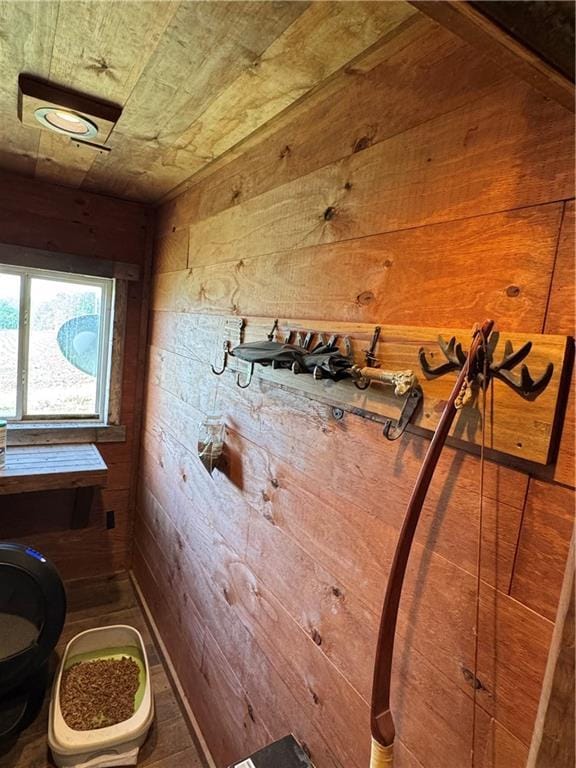 8000 County Road 43, Rosendale, MO 64483 - bathroom with wooden walls and toilet