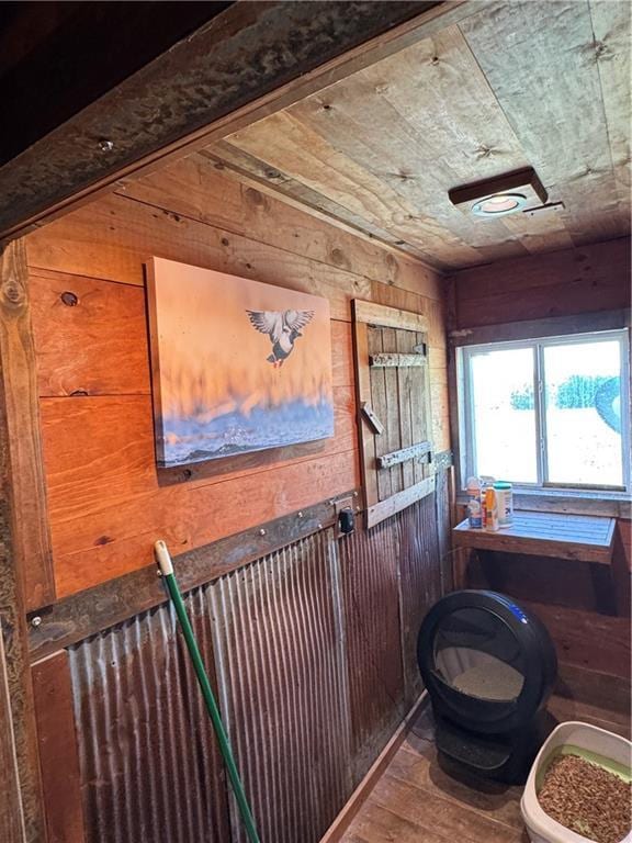 8000 County Road 43, Rosendale, MO 64483 - interior space featuring wooden walls and wood finished floors
