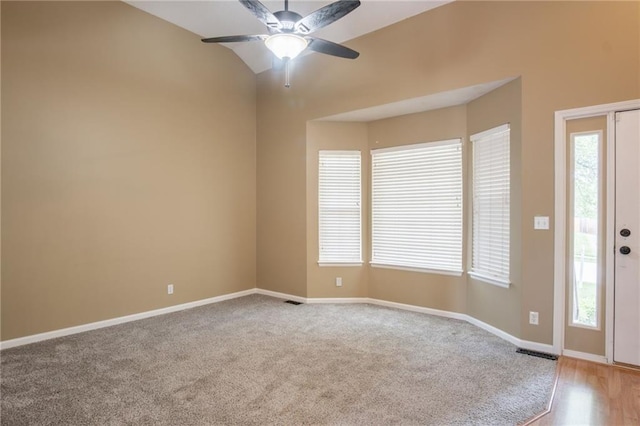 1703 Rolling Rock Rd, Raymore, MO 64083 - spare room featuring a ceiling fan and carpet floors