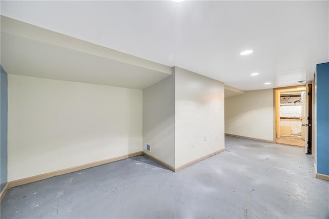 1503 S Spring St, Independence, MO 64055 - finished below grade area with baseboards and recessed lighting