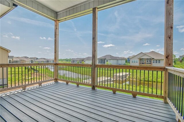 24105 W 58th Pl, Shawnee, KS 66226 - wooden terrace with a residential view