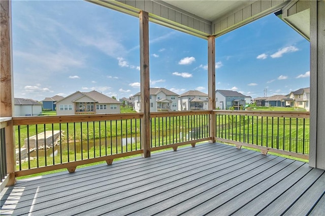 24105 W 58th Pl, Shawnee, KS 66226 - deck featuring a residential view and a lawn