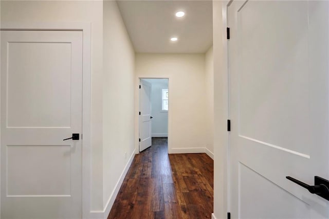 220 Rock Bridge Pkwy, Excelsior Springs, MO 64024 - hall with wood-type flooring, baseboards, and recessed lighting