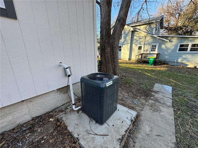 exterior view of central air condition unit