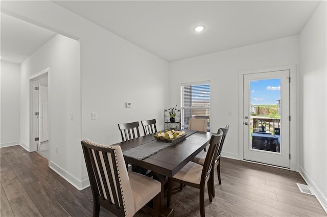 29702 W 195th St, Gardner, KS 66030 - dining room featuring dark wood finished floors, baseboards, and recessed lighting