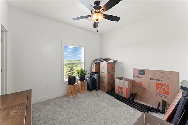 29702 W 195th St, Gardner, KS 66030 - office space featuring carpet, ceiling fan, and baseboards