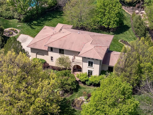 view from above of property