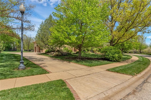 surrounding community with a lawn