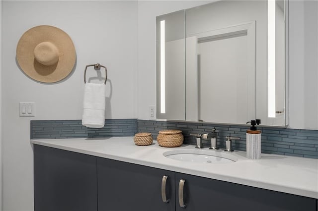 8700 Lee Blvd, Leawood, KS 66206 - bathroom with vanity and backsplash