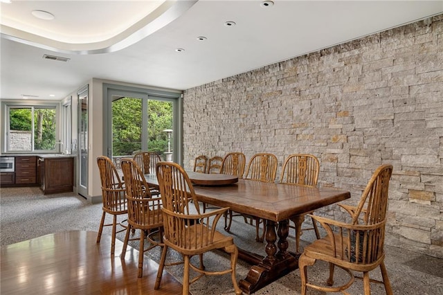 8700 Lee Blvd, Leawood, KS 66206 - dining room with healthy amount of natural light and recessed lighting