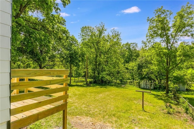 3113 55th St, Kansas City, MO 64119 - view of grassy yard with a shed and an outbuilding
