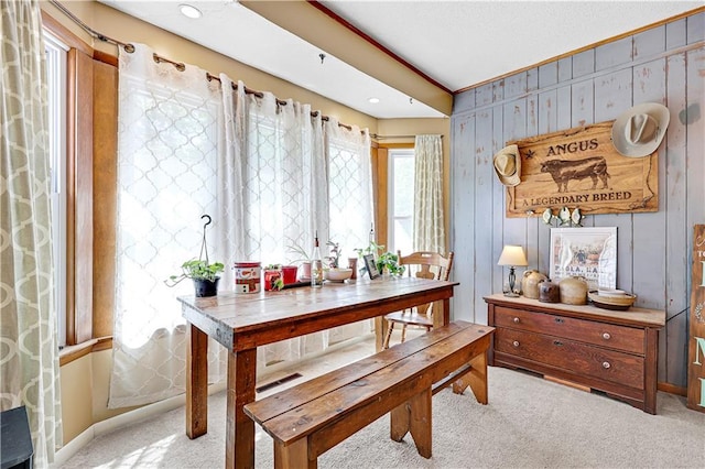 827 Pacific Ave, Osawatomie, KS 66064 - dining space with light colored carpet and baseboards