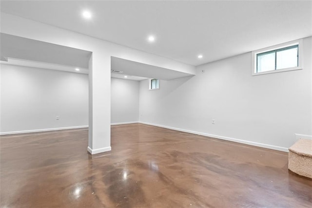 1051 E 121st St, Olathe, KS 66061 - below grade area with baseboards and recessed lighting