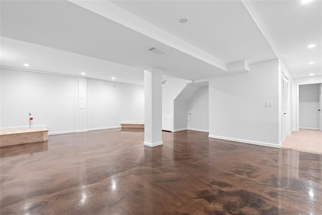 1051 E 121st St, Olathe, KS 66061 - finished below grade area featuring recessed lighting and baseboards