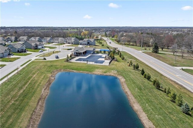 1532 SW Arbor Valley Dr, Lees Summit, MO 64082 - aerial perspective of suburban area with a large body of water