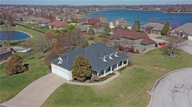 4704 SW Gull Point Dr, Lees Summit, MO 64082 - aerial view of residential area with a nearby body of water
