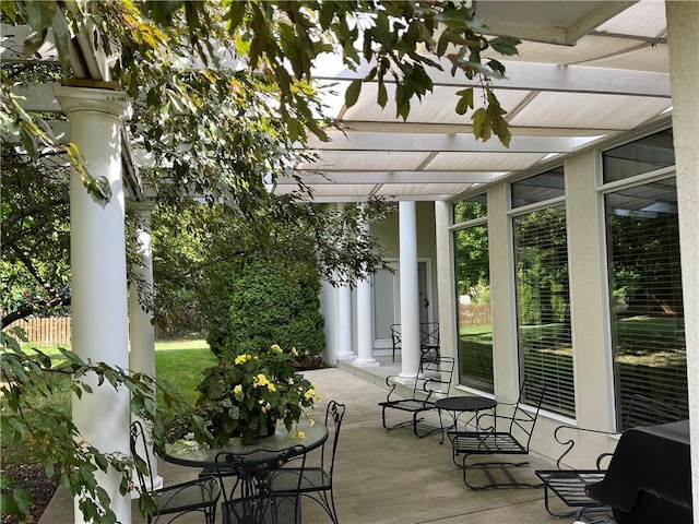 4704 SW Gull Point Dr, Lees Summit, MO 64082 - view of patio with a pergola