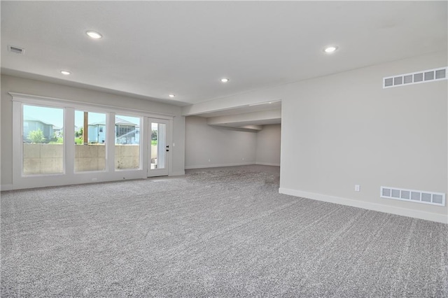 5854 Mccormick Dr, Shawnee, KS 66226 - basement with carpet, baseboards, and recessed lighting