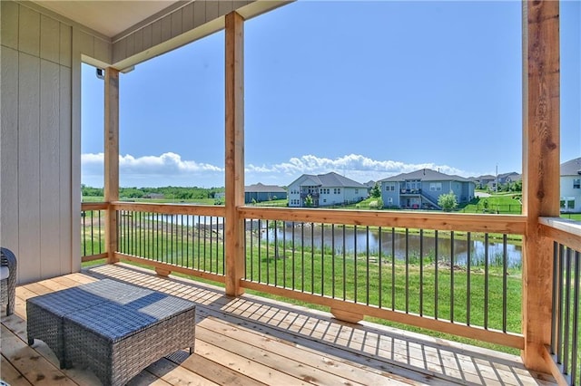 5854 Mccormick Dr, Shawnee, KS 66226 - deck with a residential view and a water view