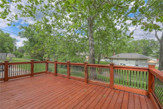 313 SW Ensley Ln, Lees Summit, MO 64081 - wooden terrace with view of scattered trees