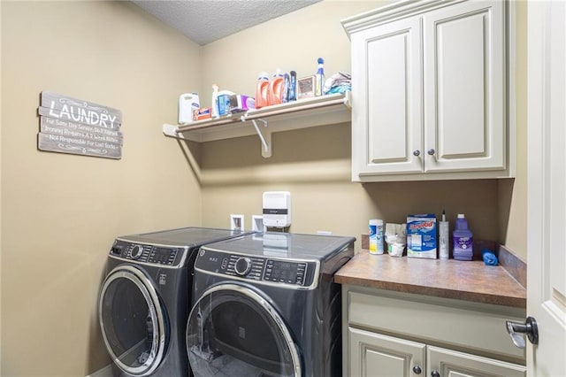 25205 W 97th Ter, Lenexa, KS 66227 - laundry area featuring independent washer and dryer and cabinet space