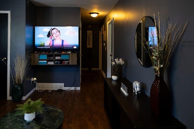 108 N Evanston Ave, Independence, MO 64053 - home theater room featuring wood finished floors and baseboards