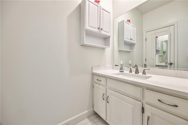 14814 Sherwood St, Leawood, KS 66224 - bathroom with vanity and baseboards
