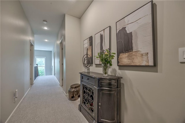 14814 Sherwood St, Leawood, KS 66224 - corridor with carpet, baseboards, and recessed lighting