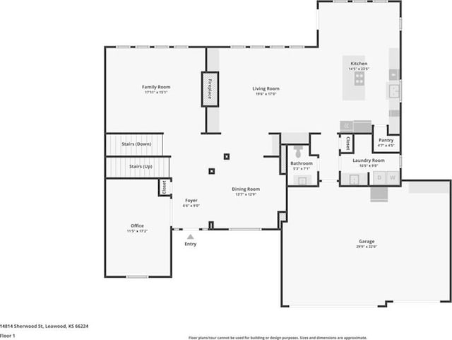 14814 Sherwood St, Leawood, KS 66224 - room layout