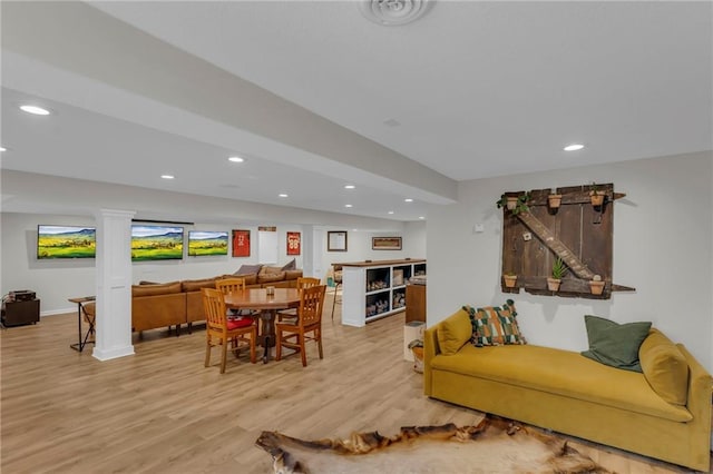 4212 NW Briarcliff Ln, Kansas City, MO 64116 - living area with recessed lighting and light wood finished floors