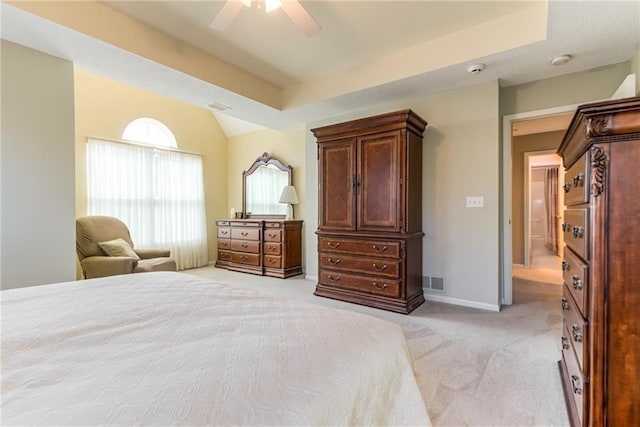 13238 Reeder St, Overland Park, KS 66213 - bedroom with light carpet, a ceiling fan, and baseboards
