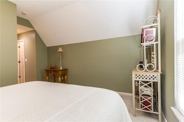 13238 Reeder St, Overland Park, KS 66213 - bedroom with carpet flooring, lofted ceiling, and baseboards