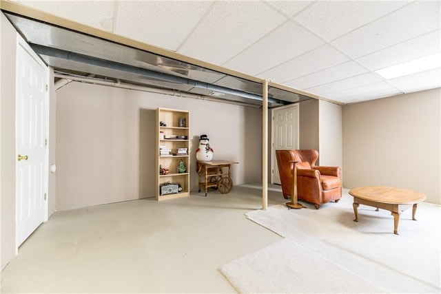 13238 Reeder St, Overland Park, KS 66213 - finished basement featuring a drop ceiling