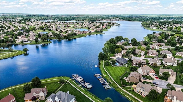 5263 SW Raintree Pkwy, Lees Summit, MO 64082 - aerial perspective of suburban area featuring a large body of water
