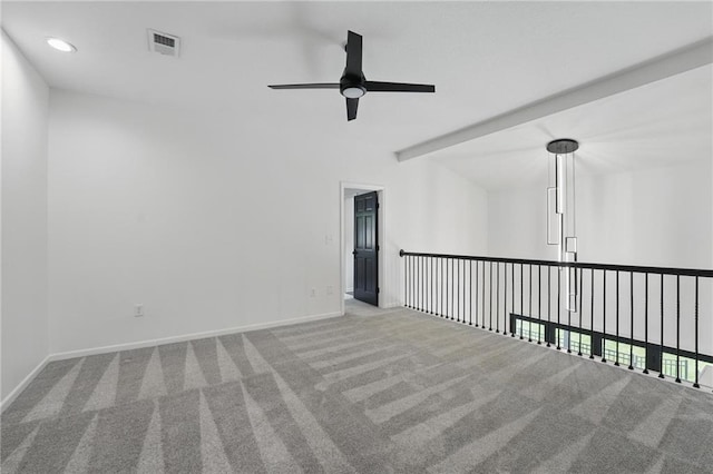 5263 SW Raintree Pkwy, Lees Summit, MO 64082 - empty room featuring a ceiling fan, carpet floors, baseboards, and recessed lighting