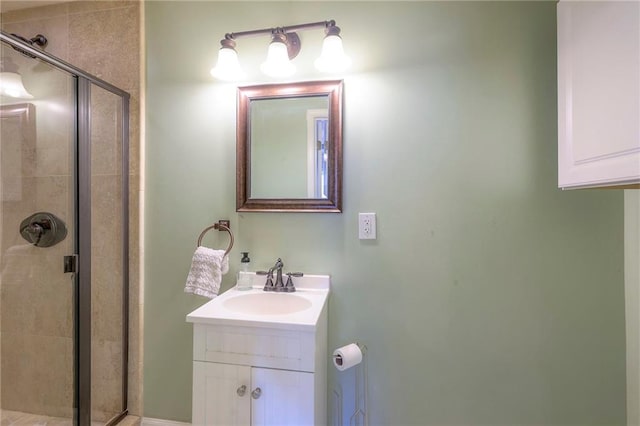 5608 Outlook St, Mission, KS 66202 - bathroom featuring a shower stall and vanity