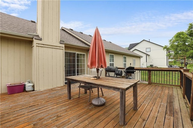 13825 Woodmont Ave, Bonner Springs, KS 66012 - deck featuring outdoor dining space and grilling area