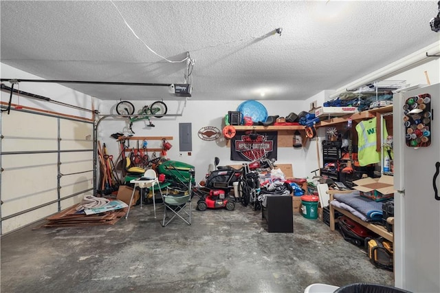 13825 Woodmont Ave, Bonner Springs, KS 66012 - garage with a garage door opener and electric panel