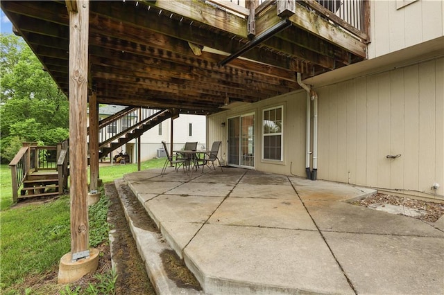 13825 Woodmont Ave, Bonner Springs, KS 66012 - view of patio / terrace featuring stairway