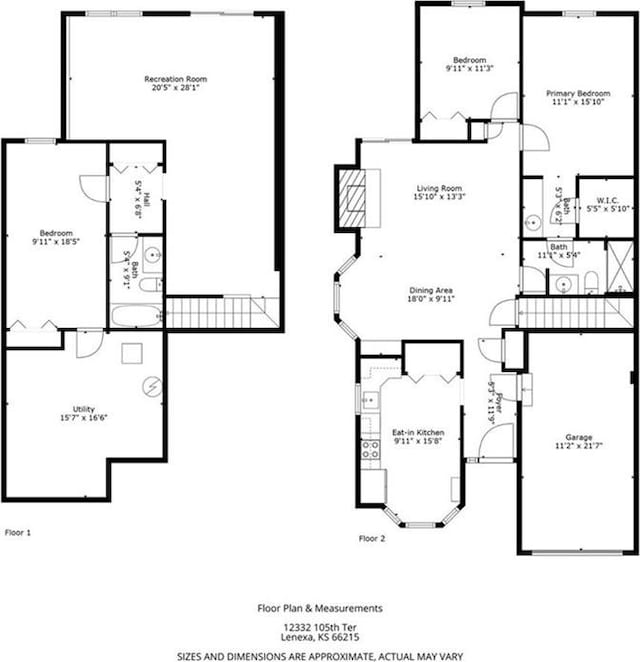 12332 W 105th Ter, Overland Park, KS 66215 - floor plan / room layout
